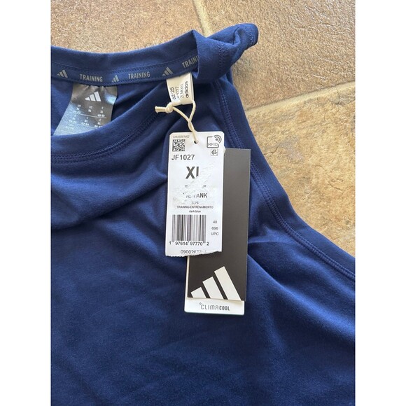 Adidas Essentials Boxy Workout Tank Top Dark Blue Size XL - Picture 9 of 9